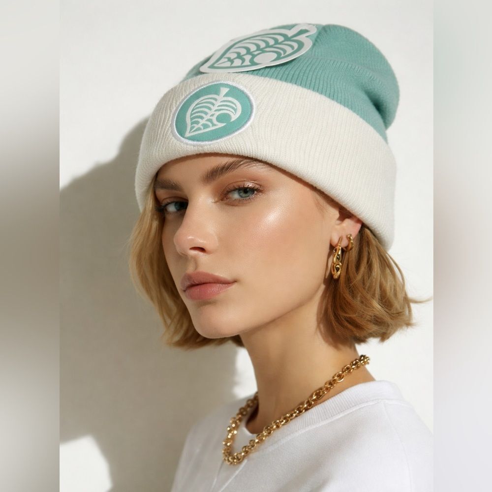 NWOT Animal Crossing  Unisex Teal Green Beanie Hat